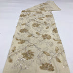 Velvet Ribbon Bead & Sequin Embroidered Fabric — fabric photo 2