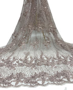 Rose Cordwork and Sequin Embroidered Fabric — fabric photo 4