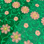 3D Embroidered Cotton Fabric