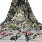 Classic Multicolor Sequin Embroidered Fabric for Qipao — fabric photo 5