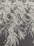 Bugle Bead & Sequin Embroidery Lace for Evening Dresses — fabric photo 6