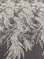 Bugle Bead & Sequin Embroidery Lace for Evening Dresses — fabric photo 6