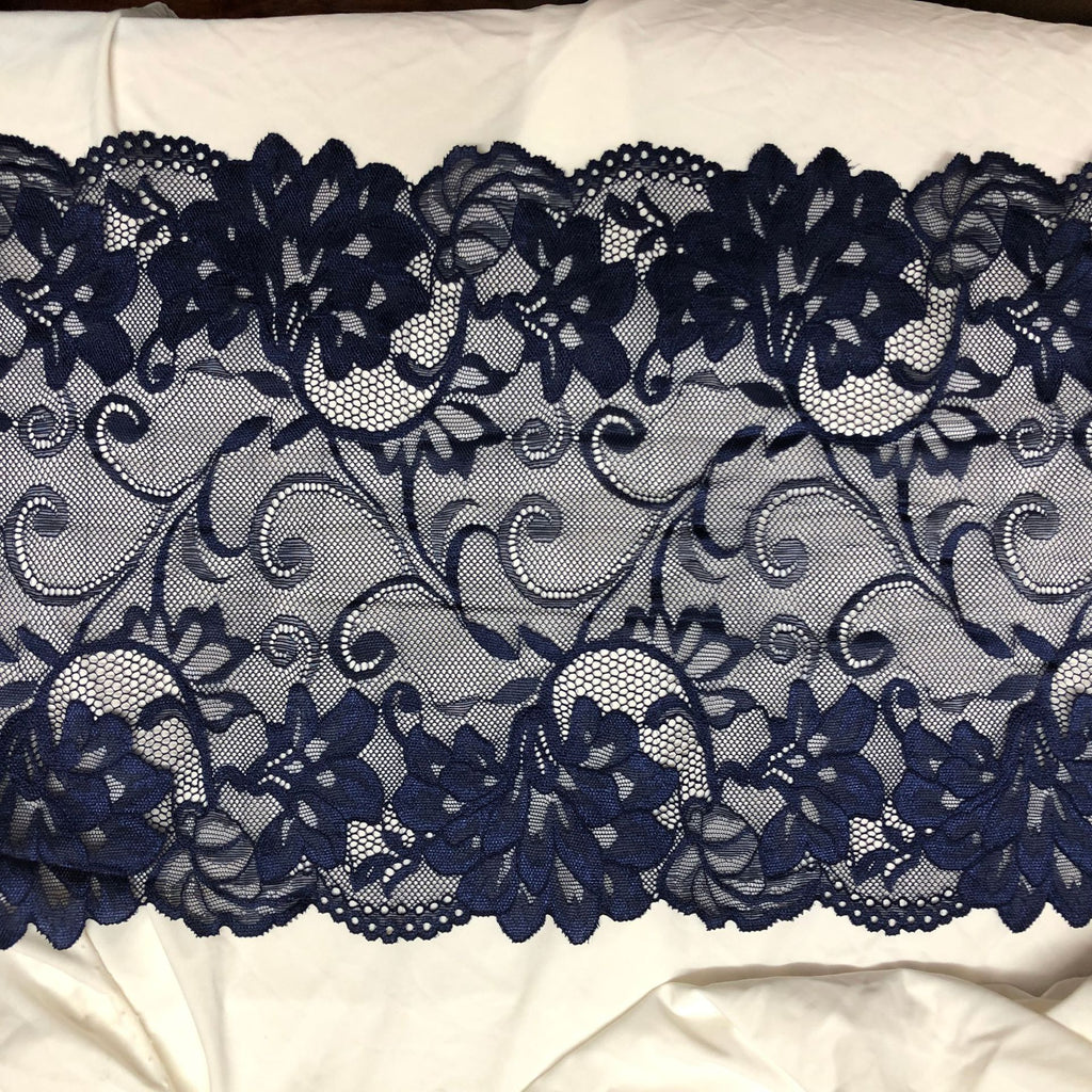Large Floral Corded Lace Trim 25 cm — fabric photo 2