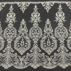 Sequin & Bugle-Bead Embroidered Bridal Fabric – Design 67007
