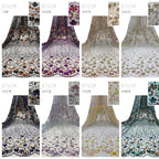 2/3/5/9/12 mm Sequin Embroidered Bridal Fabric