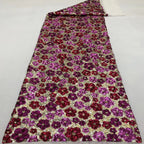 Plum Blossom Multicolor Sequin Embroidery Fabric