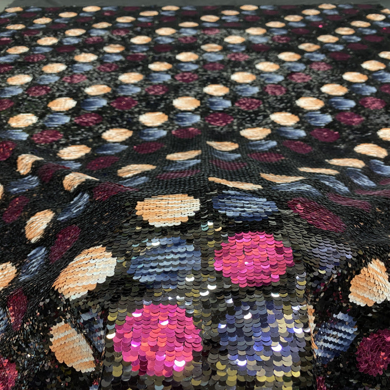 5 mm Sequin Embroidered Tulle Mesh Fabric — fabric photo 3