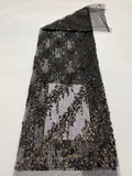 Oval Sequin Embroidered Mesh Fabric — fabric photo 5