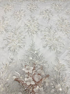 Botanical Bugle and Foam Bead Sequin Fabric — fabric photo 4