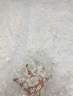 Totem Bugle Bead Sequin Fabric for Wedding Dresses — fabric photo 4