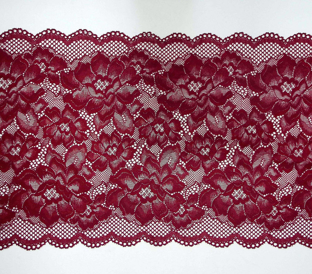Leaf Stretch Nylon Lace Trim 23 cm — fabric photo 4
