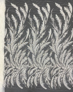 Bugle and Foam Bead Sequin Wedding Lace Fabric — fabric photo 6