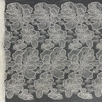 Heavy Foam Bead Sequin Embroidered Bridal Fabric — fabric photo 2
