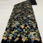 Velvet with Multicolor Sequin Embroidery — fabric photo 3