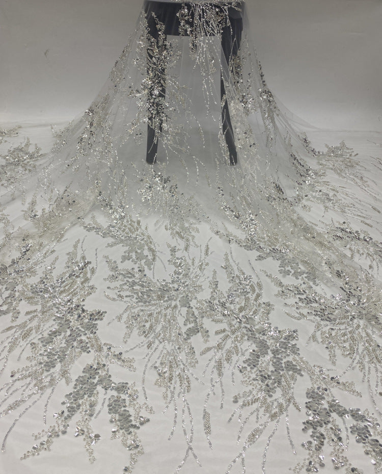 3/7 mm Sequin Embroidered Bridal Fabric