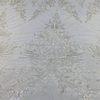 Sequin Embroidered Bridal Fabric – Design 00127 — fabric photo 5