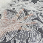 Laser-Cut Lace with Double Beads and Sequin Embroidery — fabric photo 4
