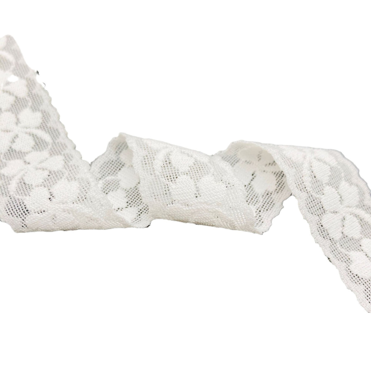 Four-Petal Floral Double-Scallop Lace Trim 2.2 cm — fabric photo 3