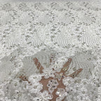 Heavy Sequin & Bugle-Bead Embroidered Bridal Fabric – Design 25567 — fabric photo 2