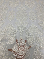 Dense Sequin Embroidered Bridal Fabric — fabric photo 4