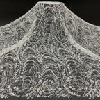 Sequin & Bugle-Bead Embroidered Bridal Fabric – Design 98079