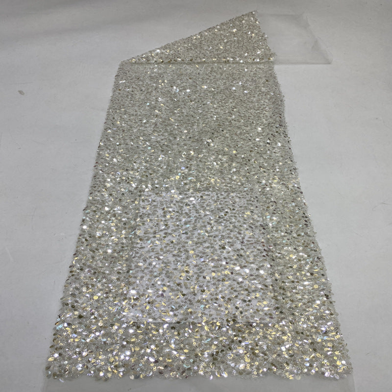Sequin Embroidered Bridal Fabric – Design 66463