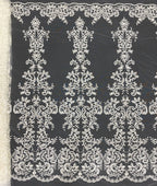 Sequin Embroidered Bridal Fabric – Design 06623 — fabric photo 6