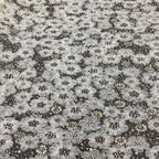 Allover Sequin & Bubble-Bead Embroidered Bridal Fabric — fabric photo 3