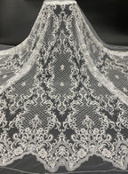 Diamond Pattern Bead Embroidery Fabric