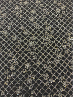 2/4 mm Crystal-Look Sequin & Silver-Bead Embroidered Bridal Fabric – Design 45311 — fabric photo 4