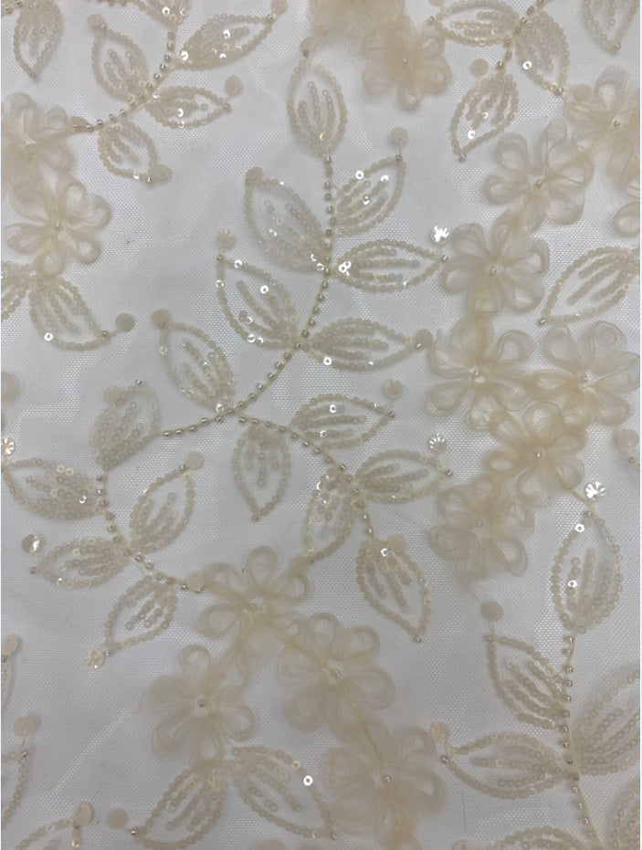Beaded Sequin Embroidery Fabric for Dresses — fabric photo 3
