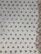 Fine Mesh Embroidery with Silver Beads and 4 mm Sequins — fabric photo 2