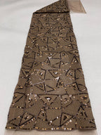 Geometric Bead Sequin Embroidery Fabric — fabric photo 6