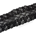 Leaf Double-Scallop Stretch Nylon Lace Trim 18 cm — fabric photo 4