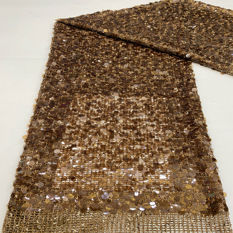 Plaid Base 5–12mm Sequin Embroidery Fabric — fabric photo 5