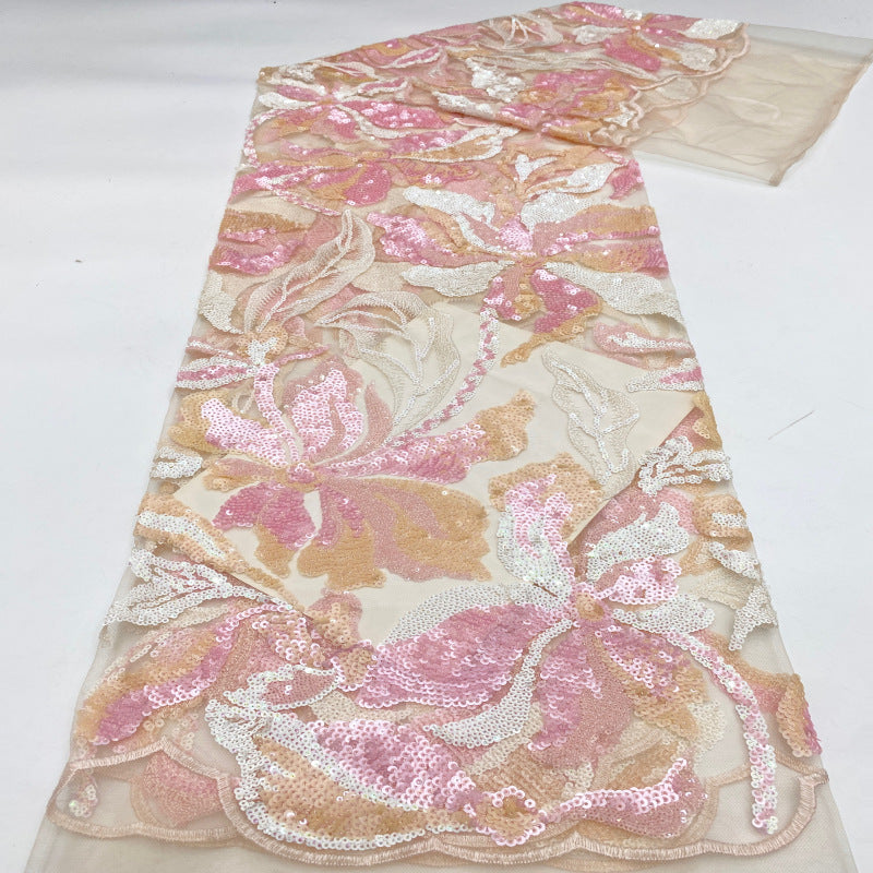 Mixed-Size Sequin Embroidered Mesh — fabric photo 2