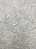 Bugle Beaded Sequin Wedding Lace Fabric — fabric photo 5