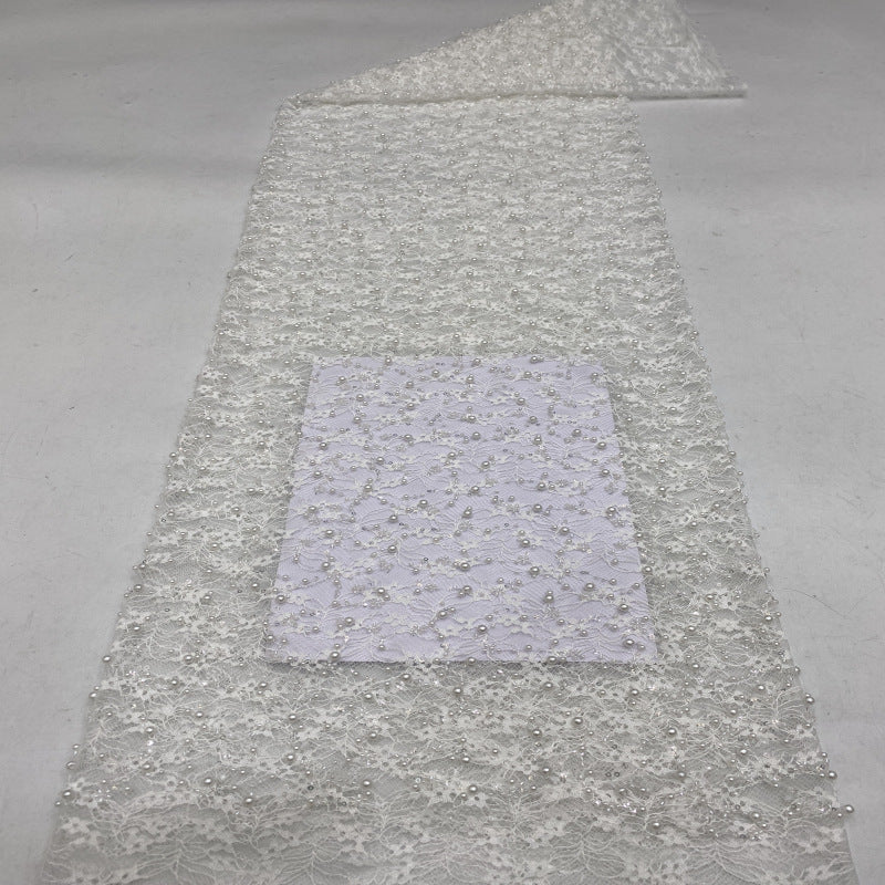 Beaded Sequin Wedding Lace with Foam Beads — fabric photo 2