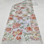 Botanical Sequin & Laser-Cut Embroidered Bridal Fabric – Design 17631 — fabric photo 2