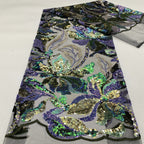 Mixed-Size Sequin Embroidered Mesh — fabric photo 3