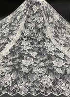Botanical Sequin Embroidered Bridal Fabric – Design 78943
