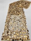 Hollow Grid 3mm & 18mm Sequin Fabric — fabric photo 6