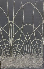 Heavy Crystal-Look Sequin & Triple-Bead Embroidered Bridal Fabric — fabric photo 4