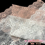 Openwork Eyelash Double-Scallop Stretch Nylon Lace Trim 21 cm — fabric photo 2