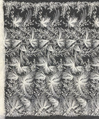 Bugle Bead & 3/7mm Sequin Embroidered Fabric