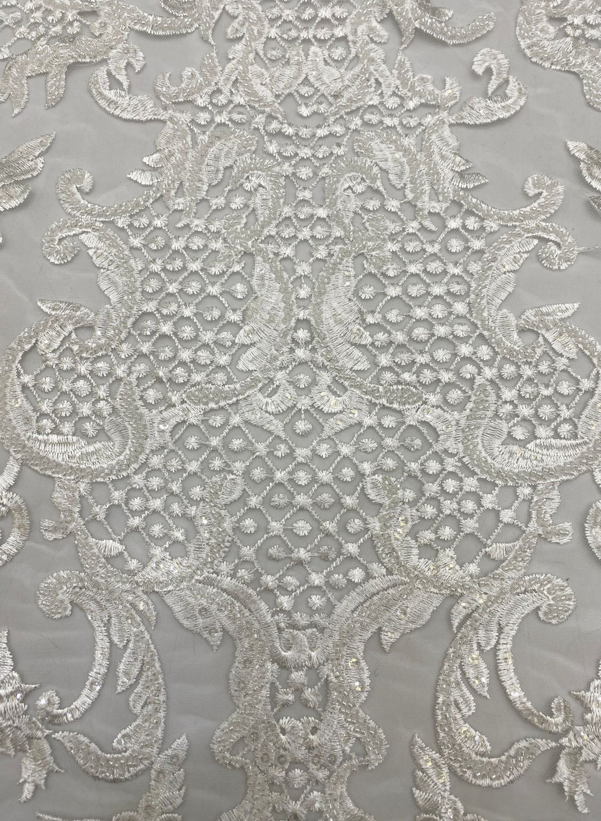 Bead & Sequin Embroidered Fabric for Gowns — fabric photo 5