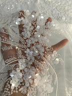 3/7 mm Sequin Embroidered Bridal Fabric — fabric photo 4