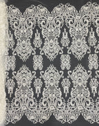 Symmetrical Sequin Embroidered Bridal Fabric – Design 51263