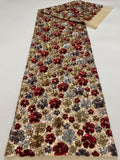 Floral Laminated Sequin Embroidery Fabric — fabric photo 6