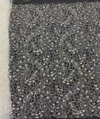 Geometric Bead & 3/7 mm Crystal Sequin Embroidered Fabric — fabric photo 6